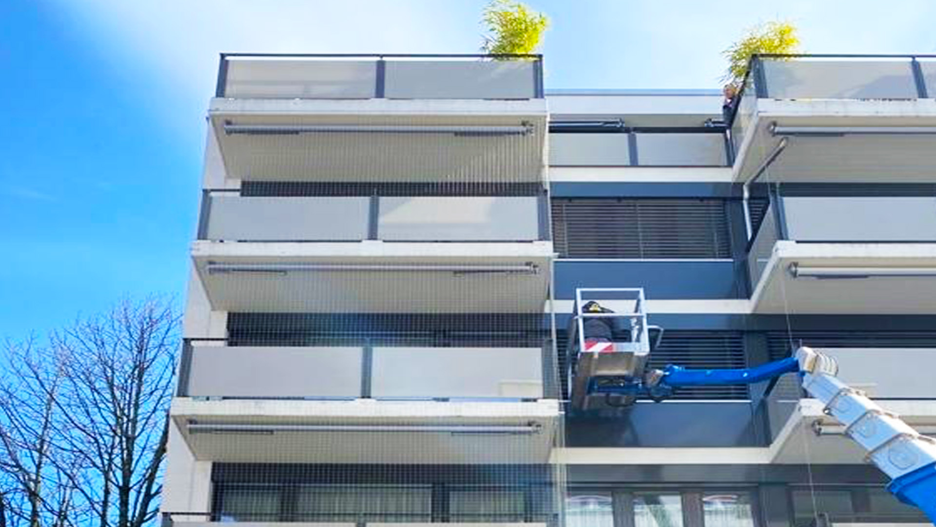 Mehrfamilienhaus mit Balkonen als typischer Einsatzbereich für die professionelle Vogelabwehr in Luzern